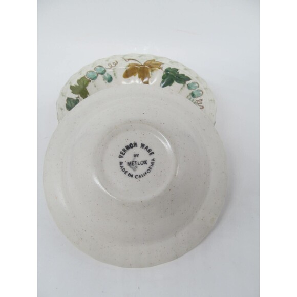Metlox Vernon Ware Vinyard Set Of 4 Vintage 6 " Dessert Fruit Bowls VGC - Picture 4 of 9